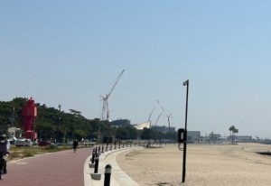 須磨海浜公園　再整備工事中